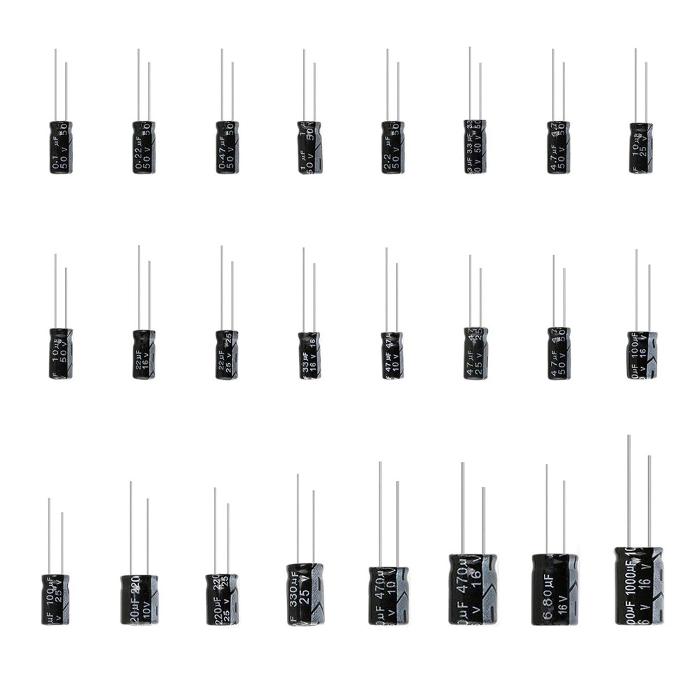 Electrolytic Capacitor Assortment Kit 24 Values