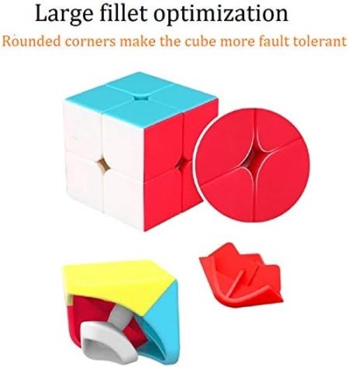 2x2 Cube 2x2x2 Speed Cube Stickerless Puzzle Cube Version