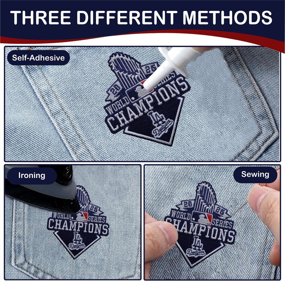 Dodgers 2025 World Series Champions Iron On Patch Sew Patch Embroidered Patch