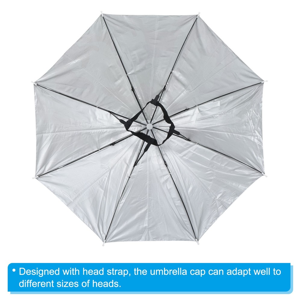 OD 27.2" Umbrella Hat Set, 3Pcs Single Layer Cap with Head Strip, Multicolor