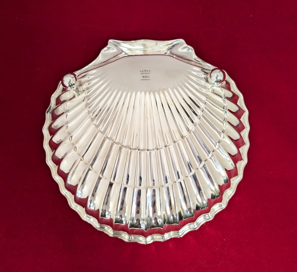 Gorham Sterling Silver Footed Scalloped Shell Candy/Nut Dish, 6'' Diameter