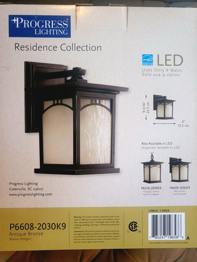 Progress Lighting Residence 1-Light LED Wall Lantern
