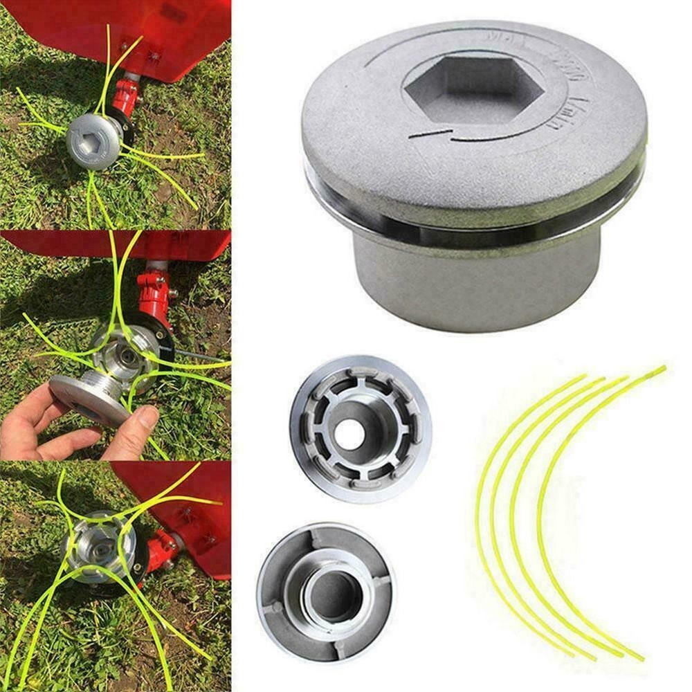 Universal Trimmer Grass Cutter String Speed Feed Bumper Lawn Mower Head+Line Kit