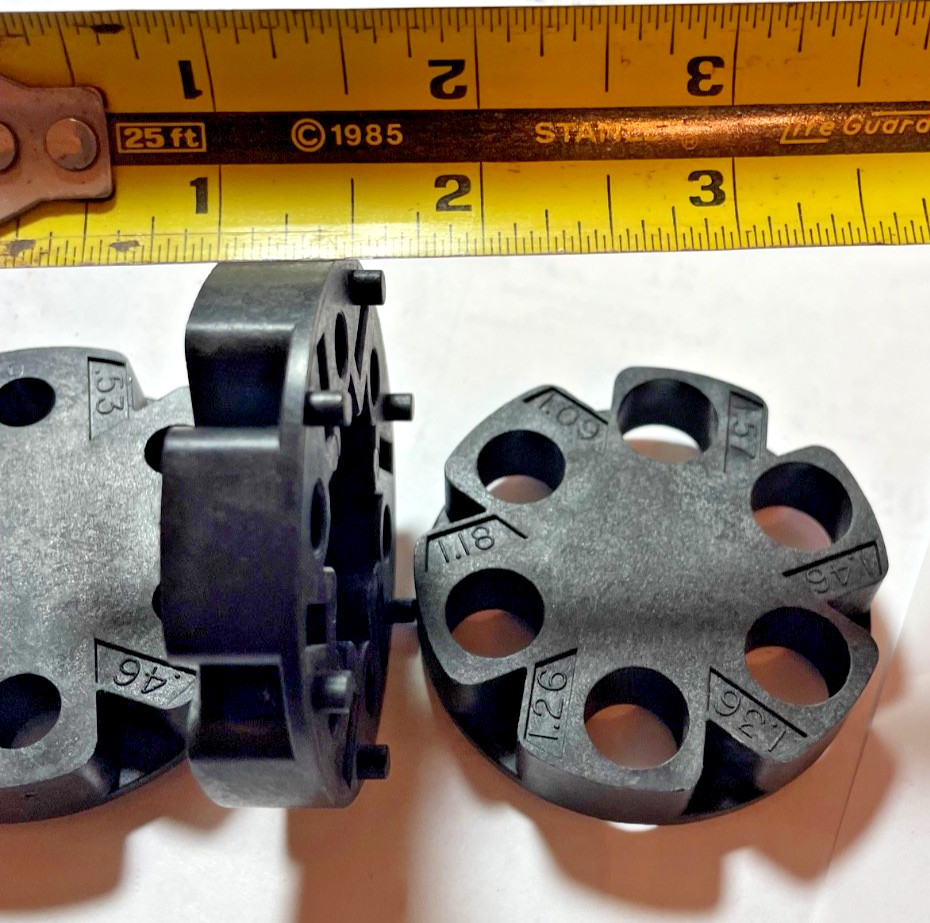 Lee Auto Disk Powder Measure Inserts - 3 Different Disc - A B D - Good Condition