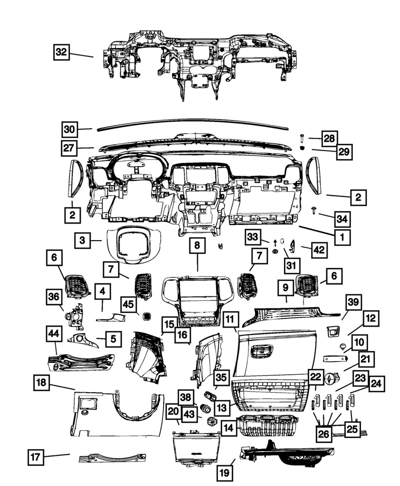 Genuine Mopar Instrument Panel Applique 6EG97SZSAC