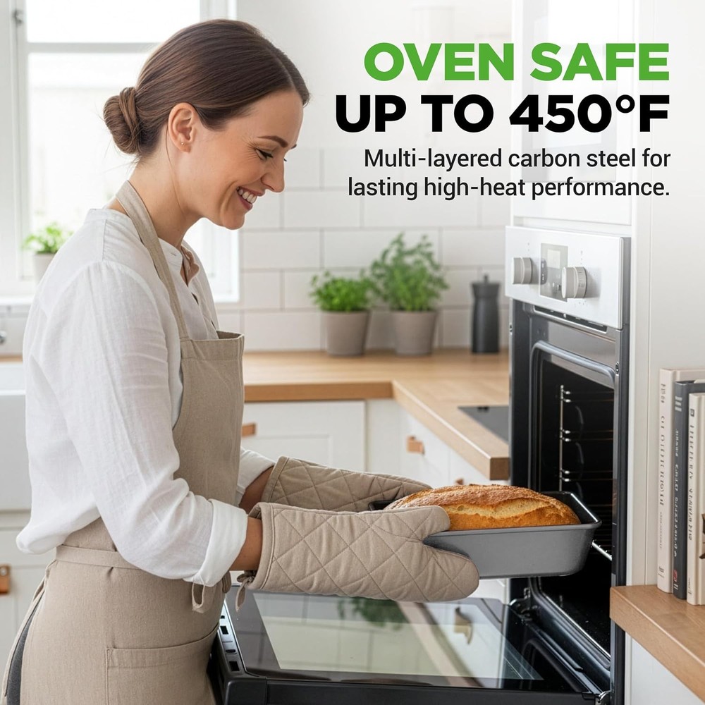 8-Piece Nonstick Stackable Bakeware Set PFOA PFOS PTFE Free Baking Pans Set