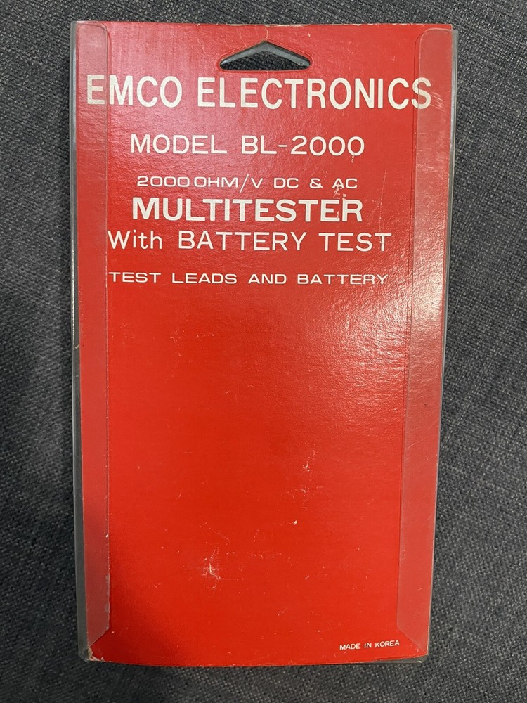 Vintage Analog Multitester Emco Electronics Model BL-2000 Ohm/V DC AC