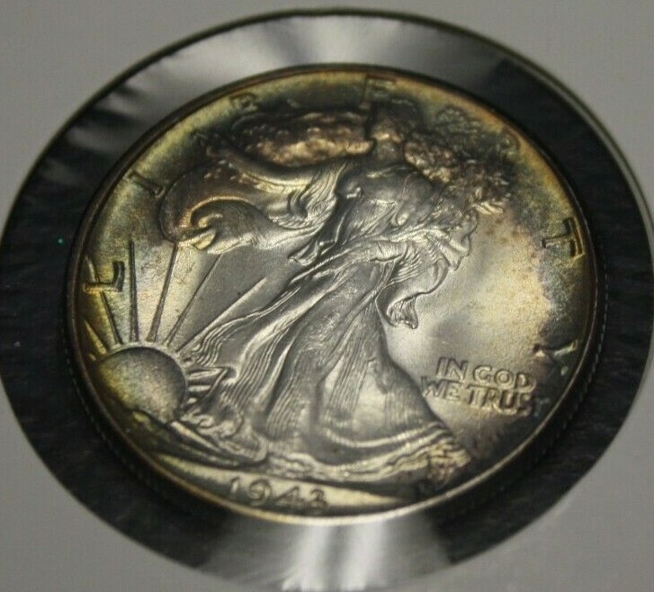 Us Mint Set 1943 UNC BU Rainbow Toning - Amazing