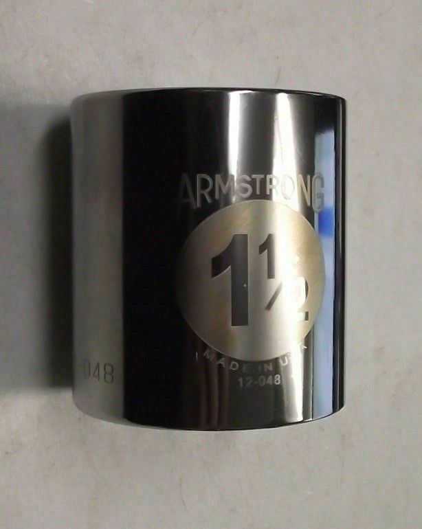 Armstrong 1/2" Drive 1-1/2" 6 Point Standard Socket USA 12-048