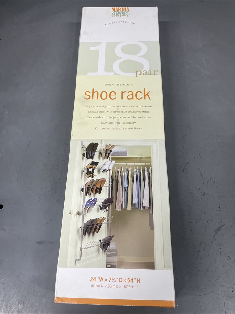 Martha Stewart 18 Pair Shoe Rack New In Box