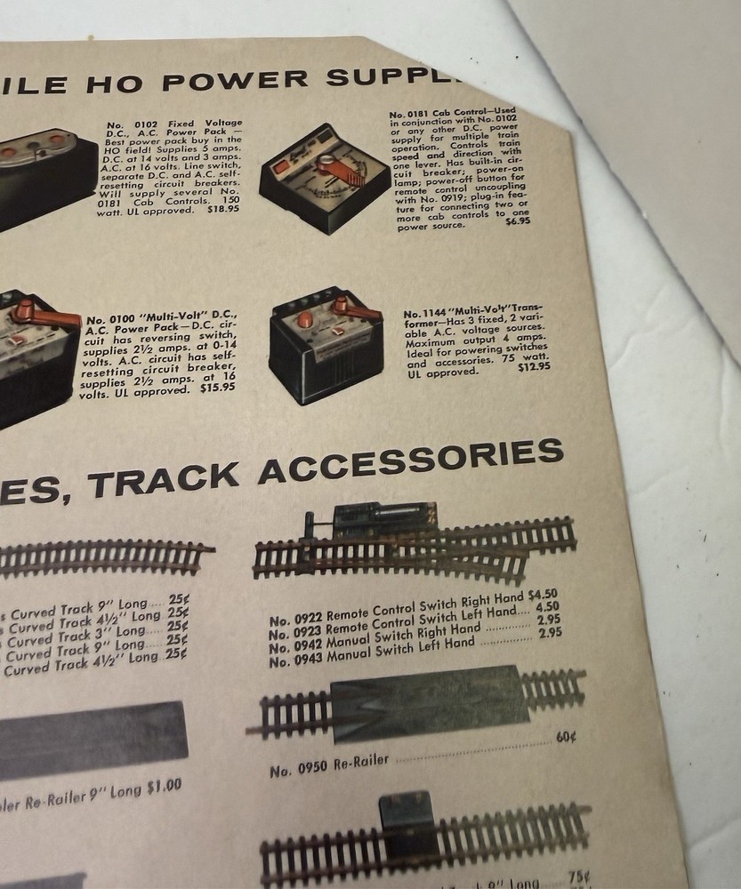 1959 ORIGINAL LIONEL MODEL RAILROAD TRAIN CATALOG
