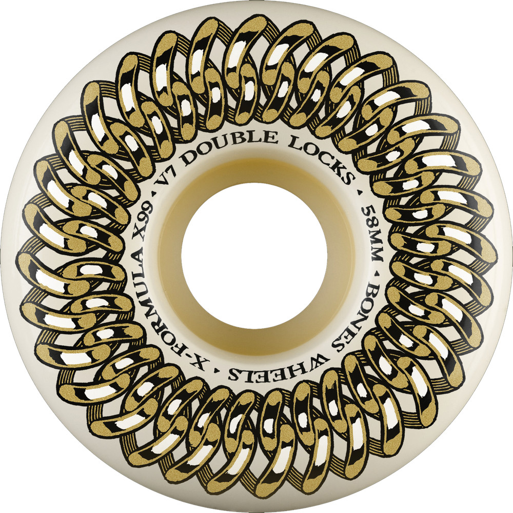 Bones X-Formula Double-Lock V7 58mm 99a Skateboard Wheels