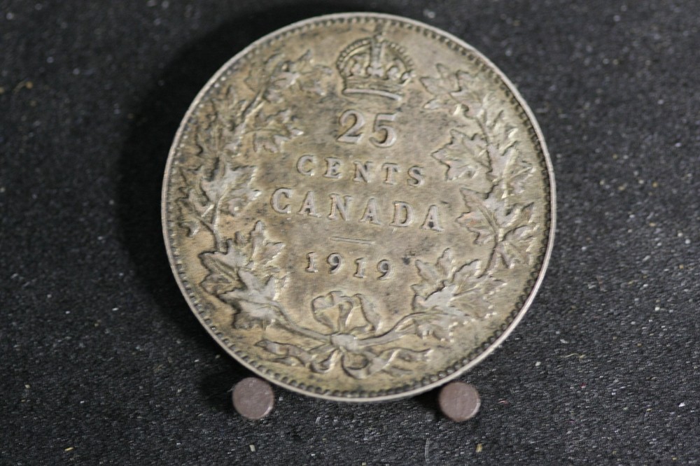 1919 High Grade Original Toned Canada Quarter