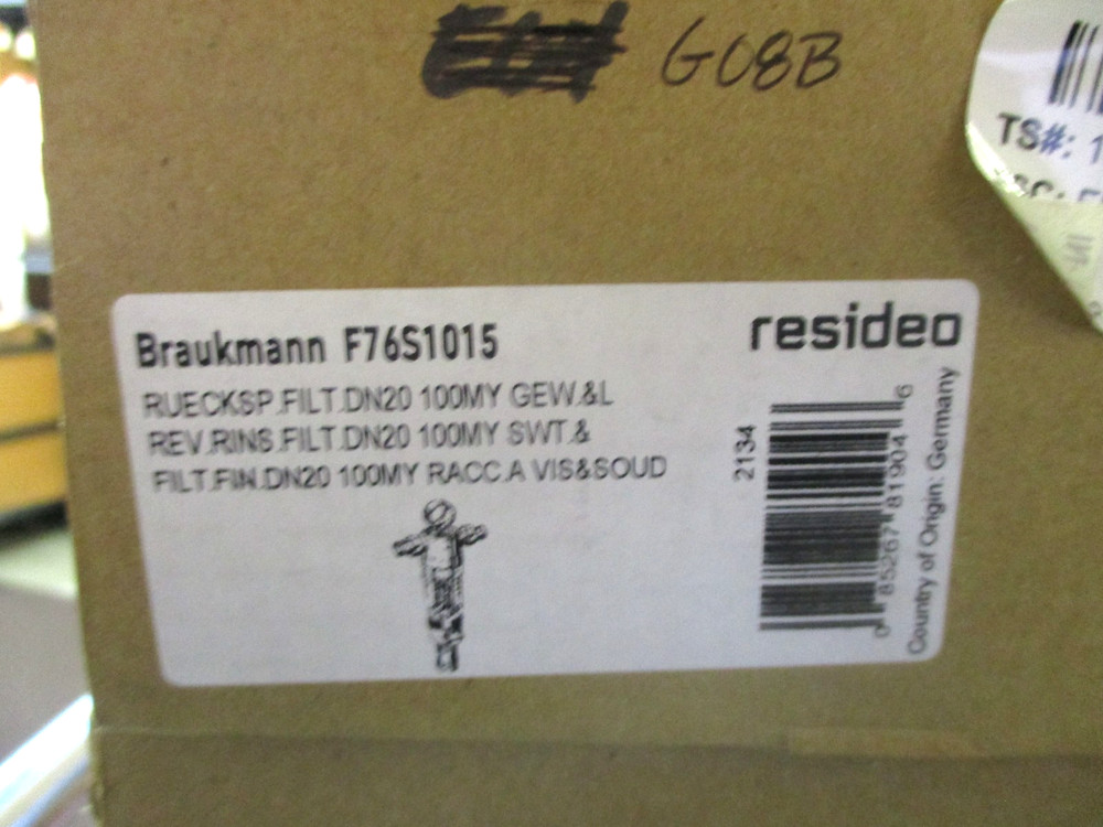 NEW BRAUKMANN RESIDEO F76S1015 WHOLE HOUSE SEDIMENT WATER FILTER 3/4" PIPE