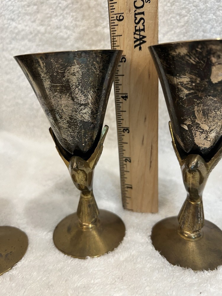 Godinger Heavy Silver plated Brass Bird Drinking Cup