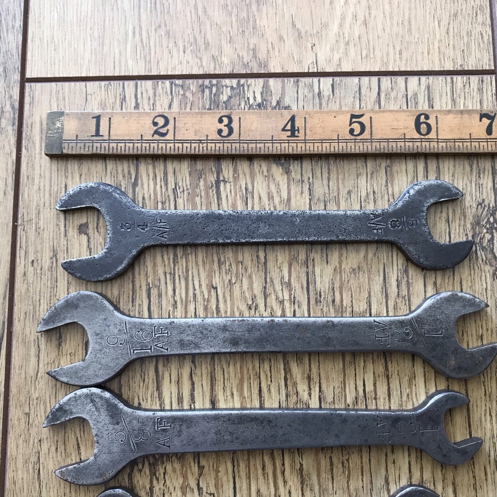5 Vintage Flat Plate Classic Car Tool Kit Spanner’s AF.