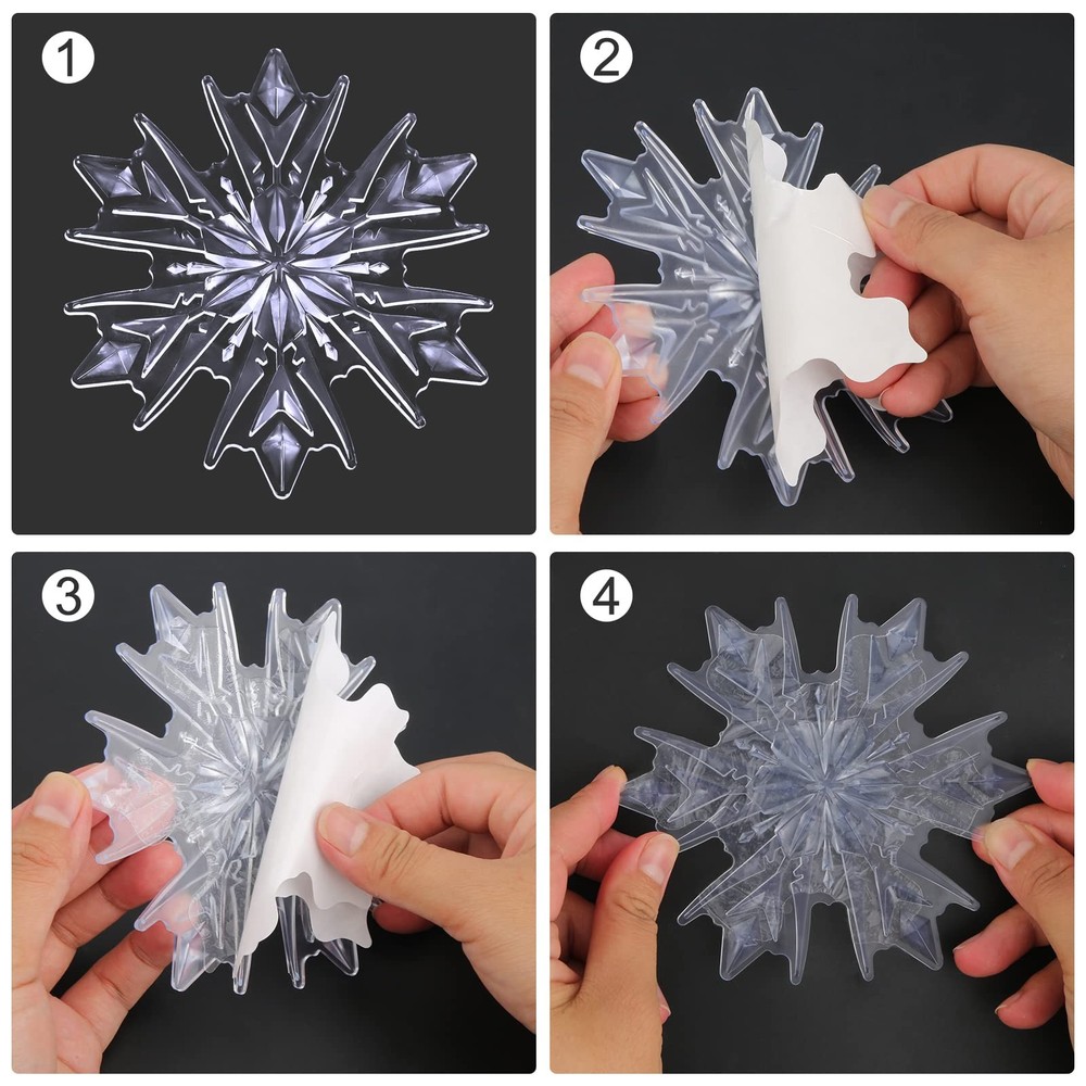 Snowboard Stomp Pad, 3D Clear Snowflake Pad Grip for...