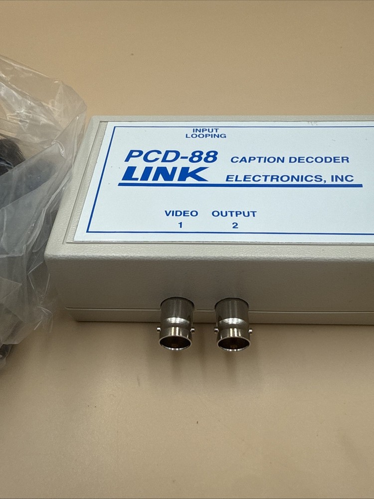 Link Electronics PCD-88 Portable Closed Caption Decoder CC1 CC2 Switchable