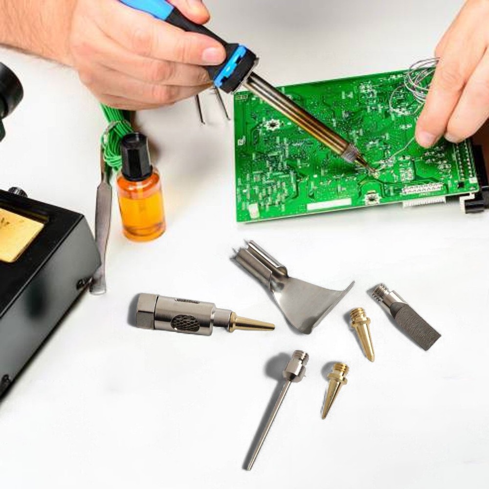 Portable 6PCS Metal Soldering Iron Tips for Efficient Welding Projects
