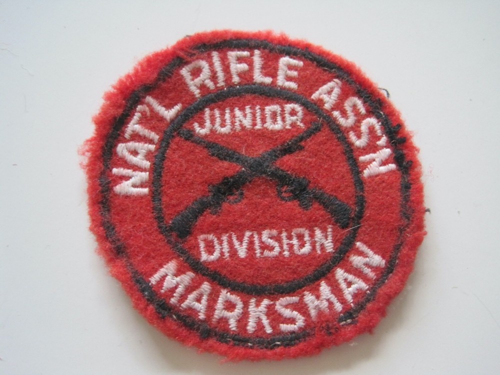 Vintage NRA Junior Division Marksman Patch Red