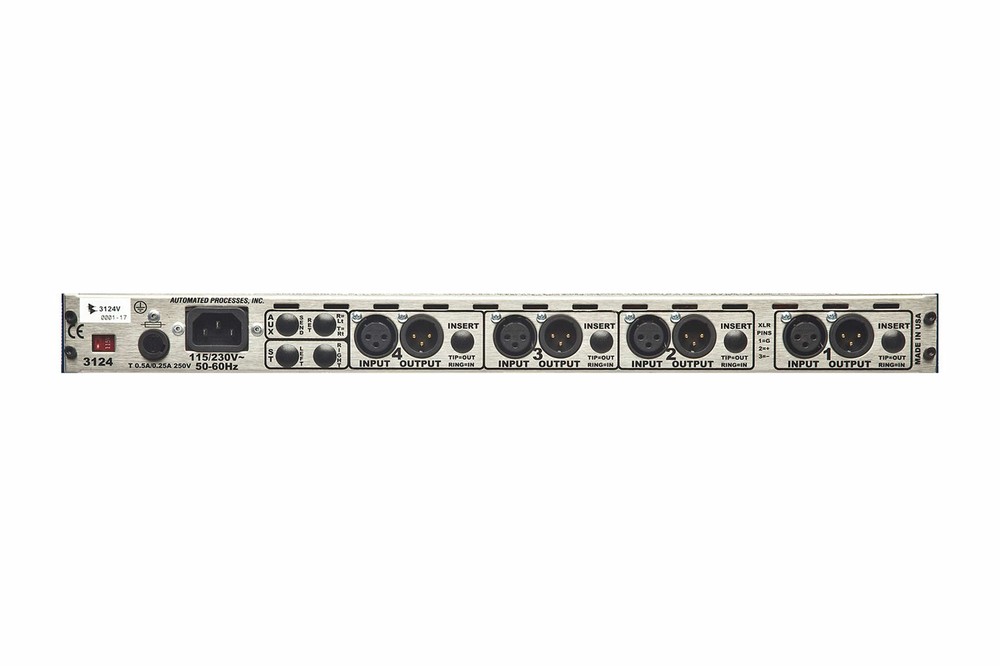 API 3124V | 4-Channel Microphone/Line Preamp