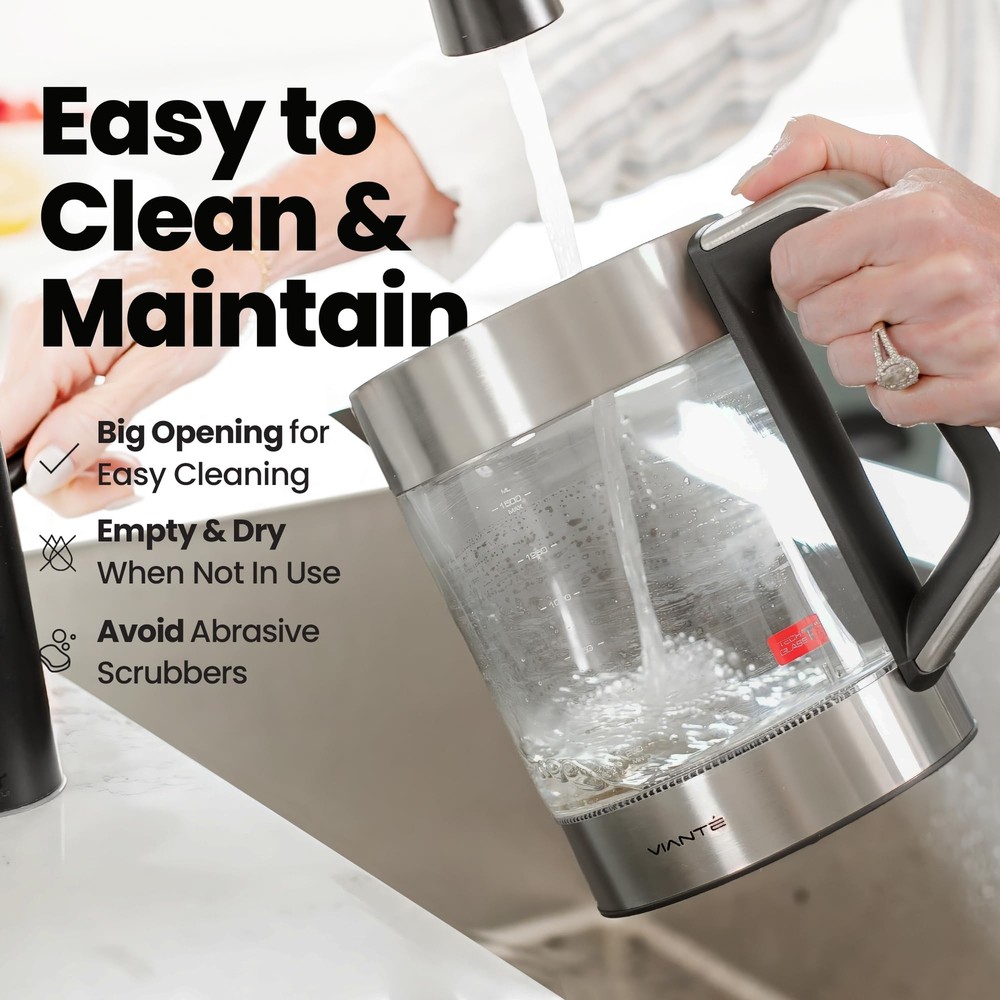 Electric Kettle with Tea Infuser Temperature Control Automatic Shut Off 1.5L