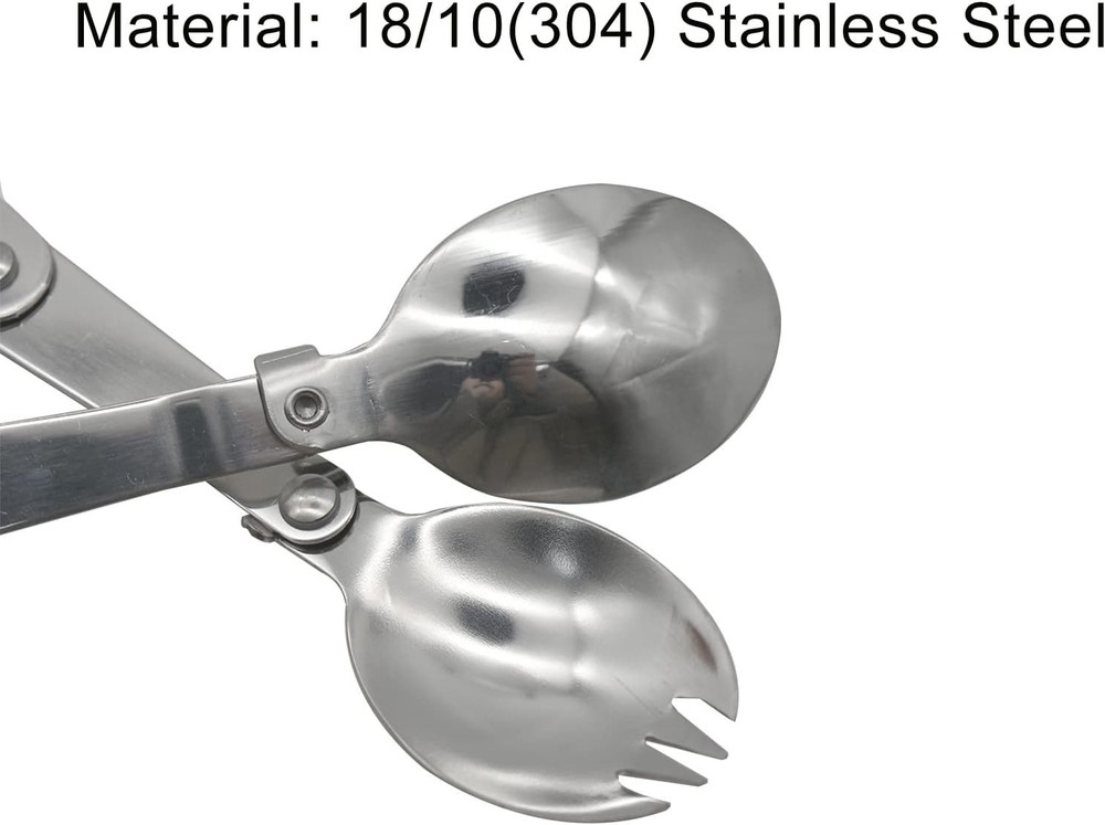 Portable Folding Flatware Set: 3-Piece Stainless Steel Camping Essentials