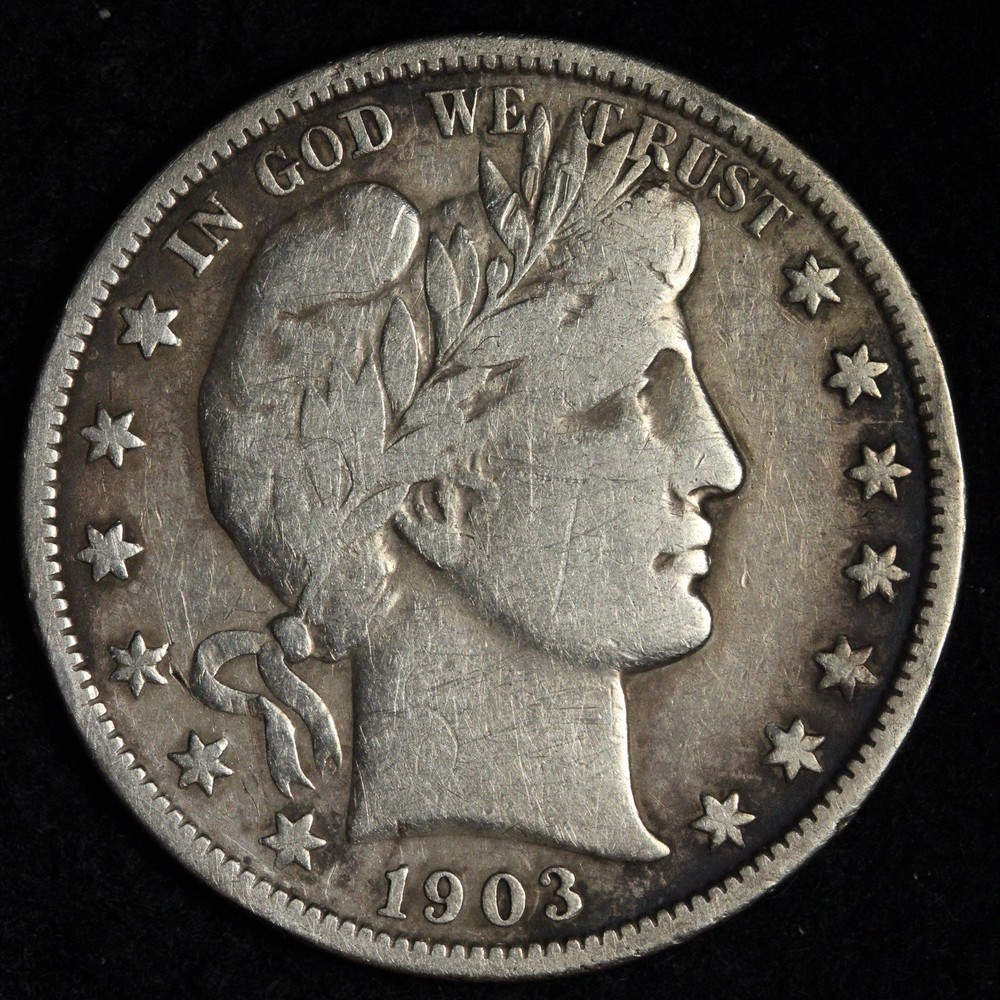 1903-S Barber Silver Half Dollar VF E355 GKHK