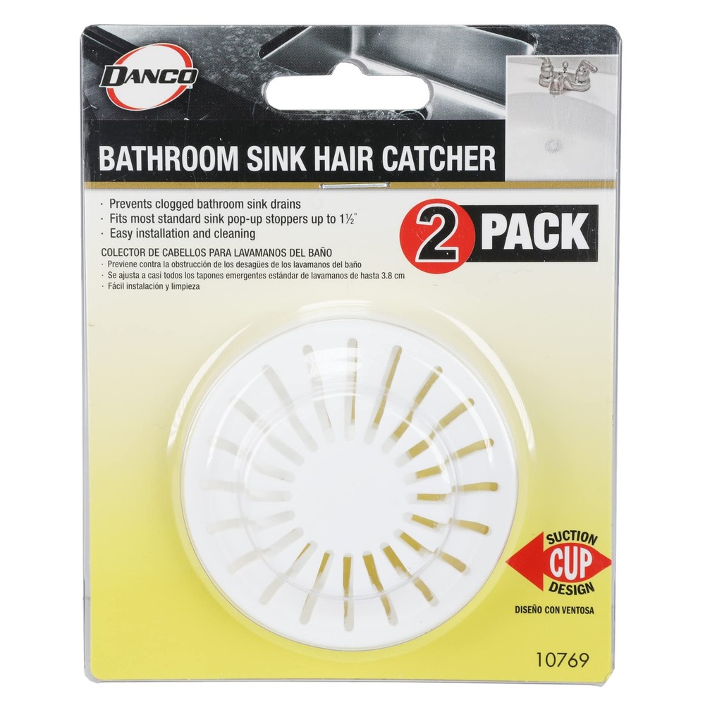 DANCO Universal Bathroom Sink Suction Cup - Pack of 2, White