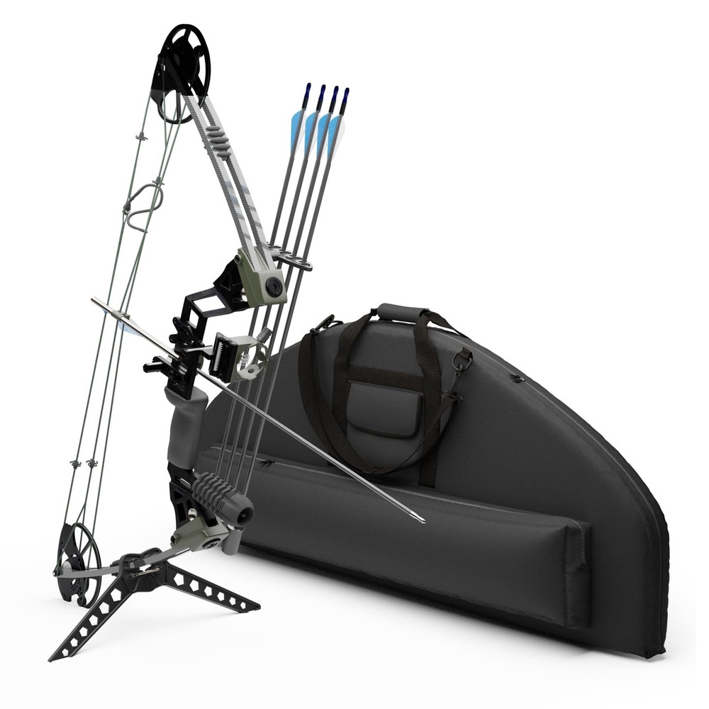 Soft Bow Case Padded Archery Bag Compound Bow Cases with Arrow Pocket Black, S