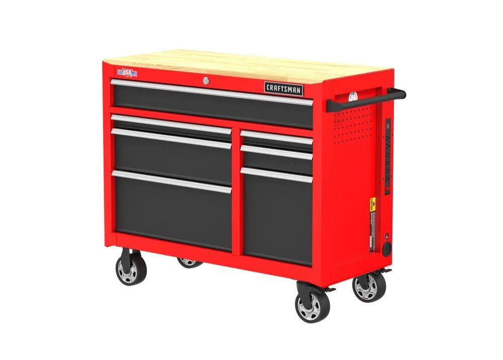 Craftsman S2000 41 Inch 7-Drawer Workstation, Red