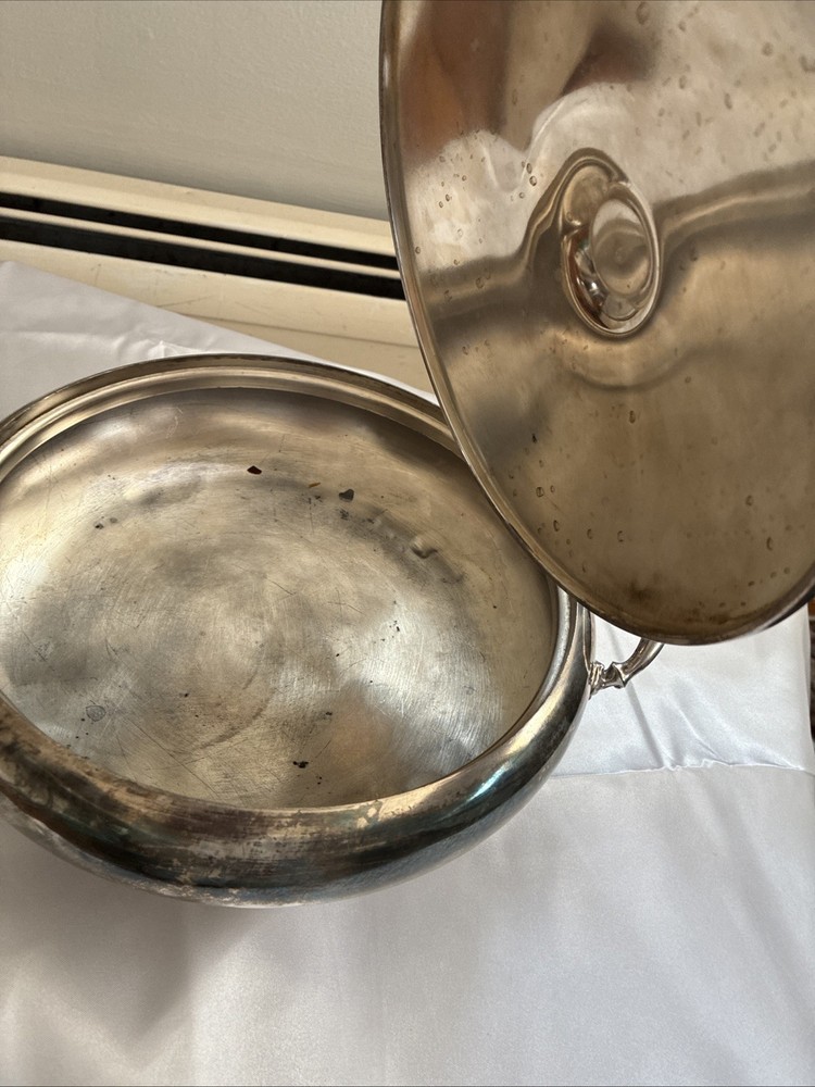 Antique Silver Footed Serving Dish