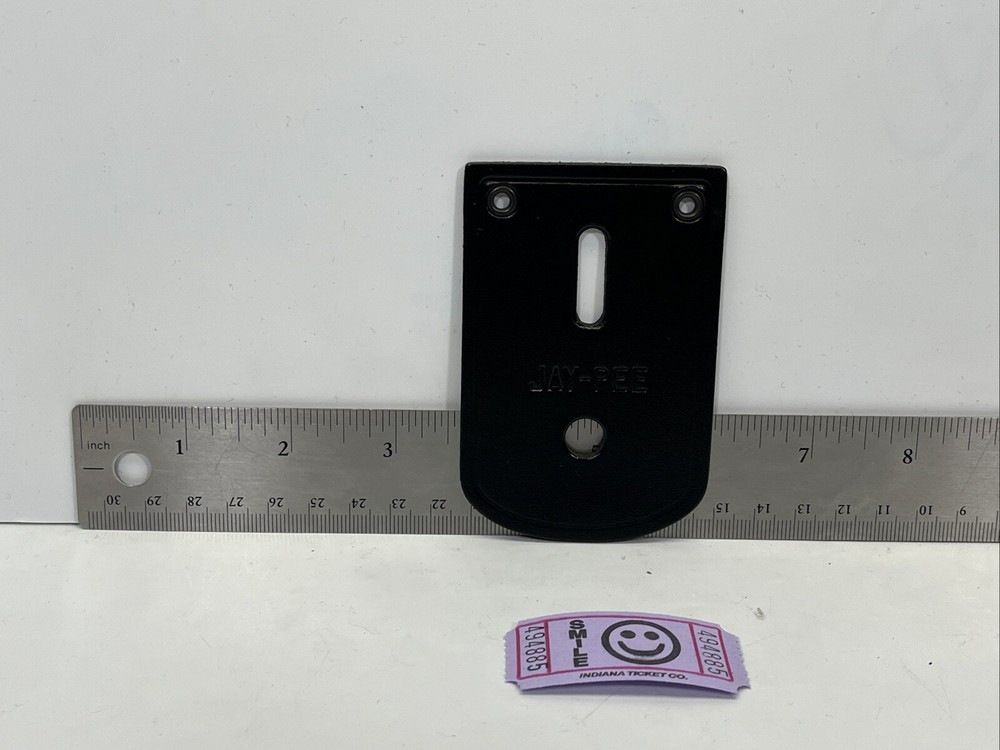 Jay-Pee Square Black Leather Badge Holder Backer 4885