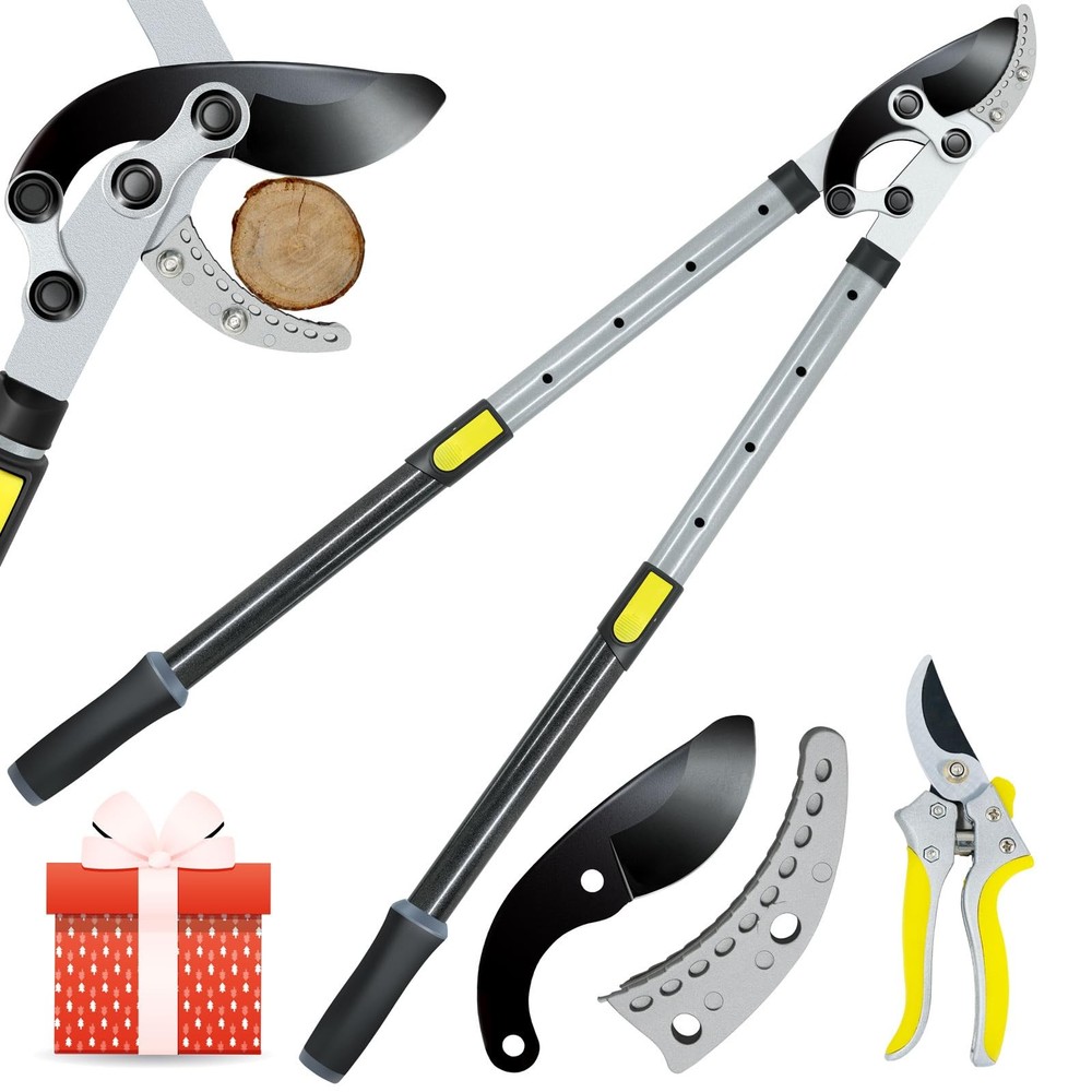 Tree Lopper Branch Cutter Heavy Duty, 3Pack Extendable Loppers for Tree Trimm...