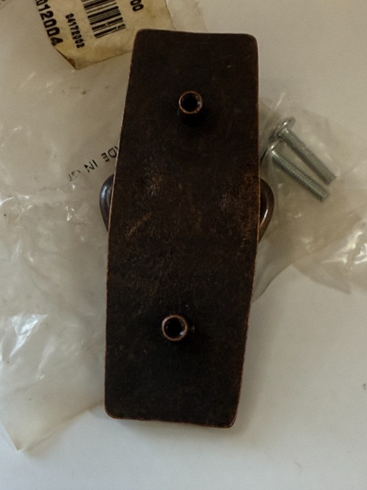 Stickley Style Arts & Crafts Mission Drawer Pull V Ring Vertical Handle NOS