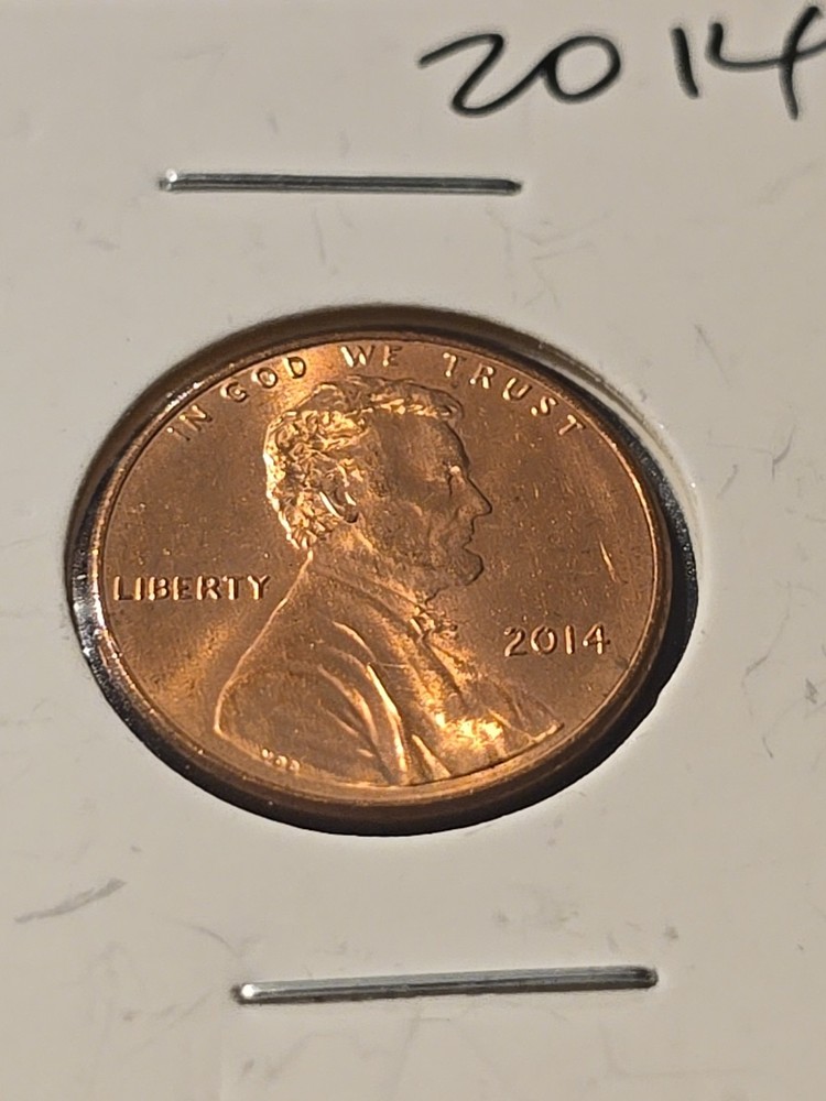 2014 P Red Lincoln Penny Shield Cent 1c