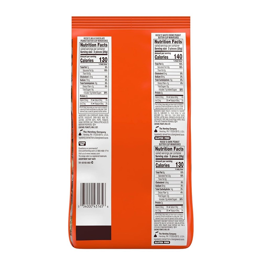 Kosher Assorted Mini Peanuts Butter Cups - 32.1 oz Bulk Pack for Celebrations