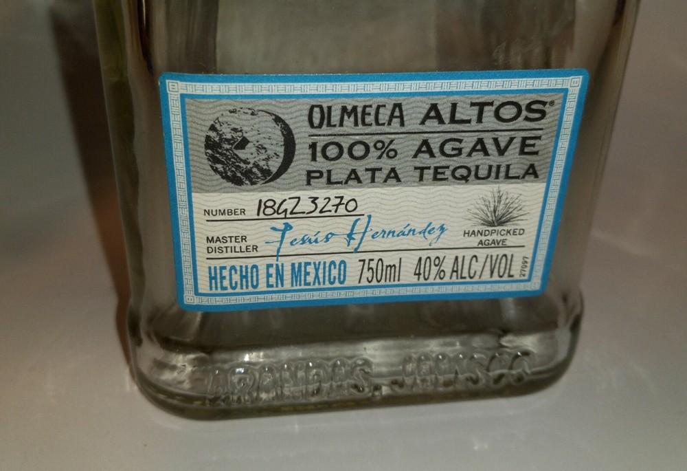 Olmeca ALTOS Anejo Empty Tequila Bottle 750ml Container Thick Mottled Glass