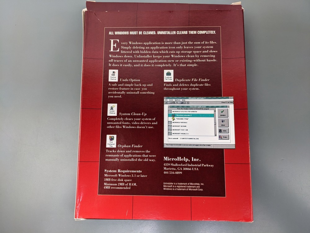 MicroHelp Uninstaller 2.0 ~ Retro PC Cleaner Software