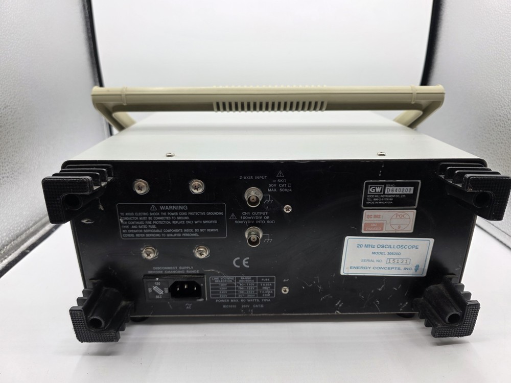 Energy Concepts 20MHz Oscilloscope 30820D (READ DESCRIPTION)
