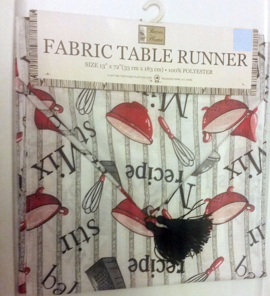 Fabric Printed Table Runner (13" x 72"), BAKING TOOLS by BH
