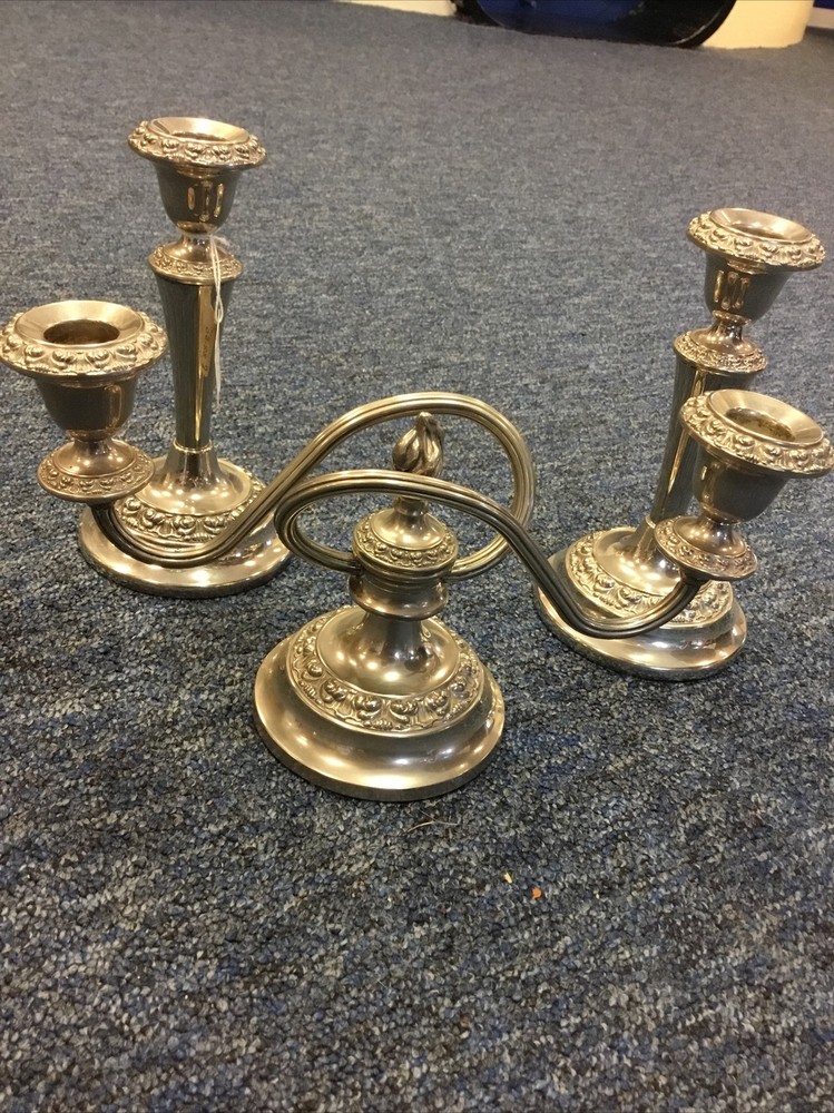 Silver plated candle sticks