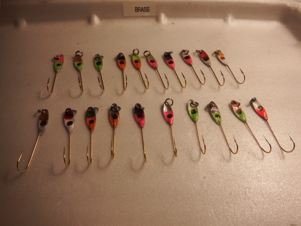 Shad Flutter Spoons Size 1 Small Hammered/Smooth Blade Size 2 Hook