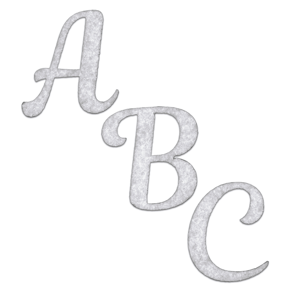 Felt Cursive Letter Patch 26 Piece Kit, Script Iron On Felt Appliques