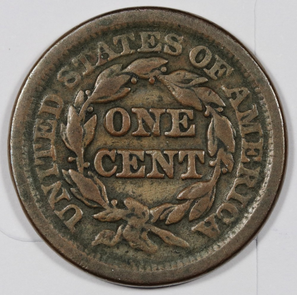 1851 Large Cent. Error Struck off Center. Fine. 208566