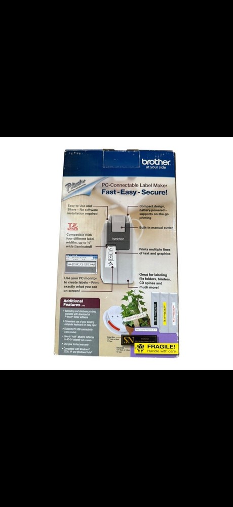 Brother P-Touch PT-1230PC Label Maker Thermal Printer PC New-Open Box