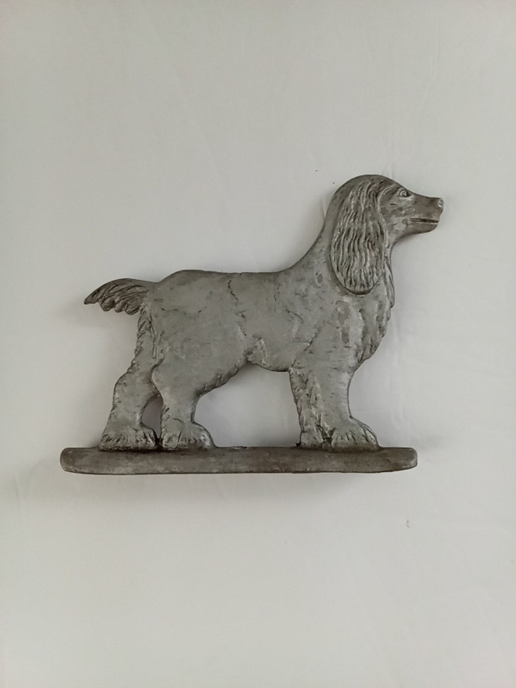 Vintage Cocker Spaniel chain link fence gate topper
