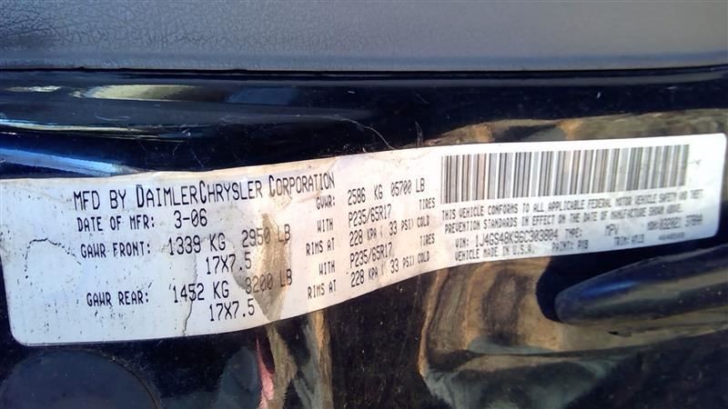 Chassis ECM Body BCM Front Control Fits 06 COMMANDER 219804