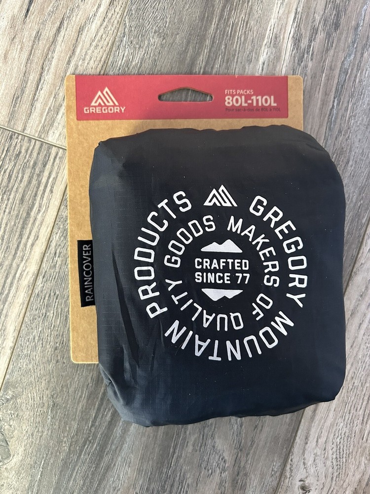 Brand New Gregory Backpack Raincover 80L-110L Black