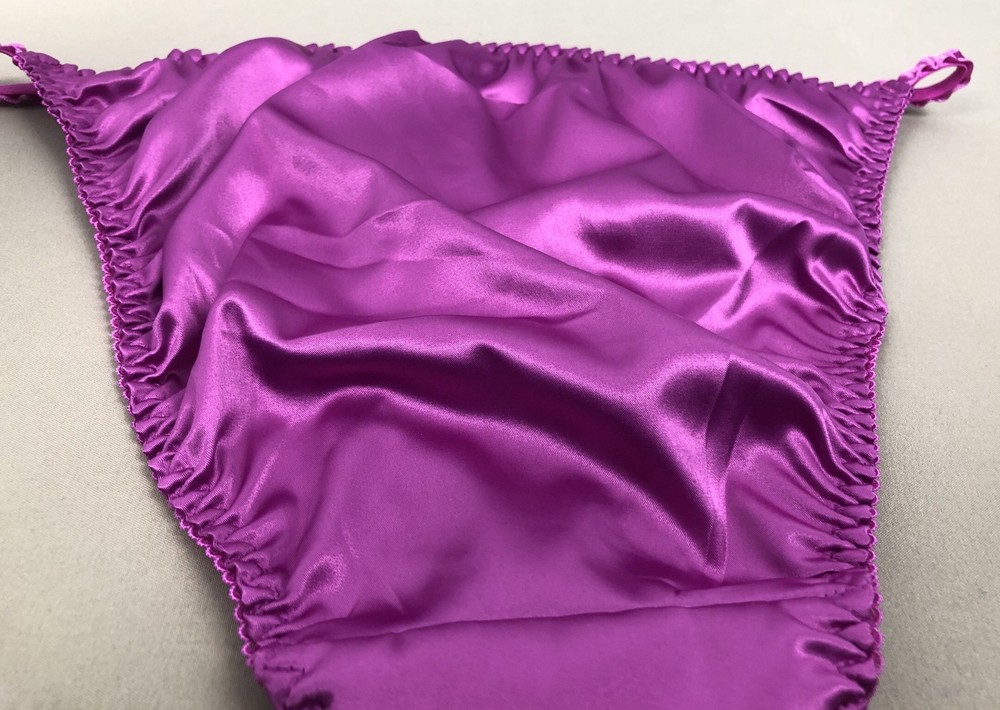 Satin String Panty Magenta XL